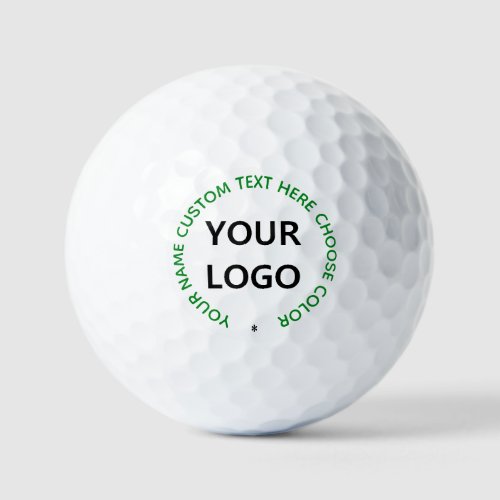 Custom Logo and Text Golf Balls Stamp Choose Color