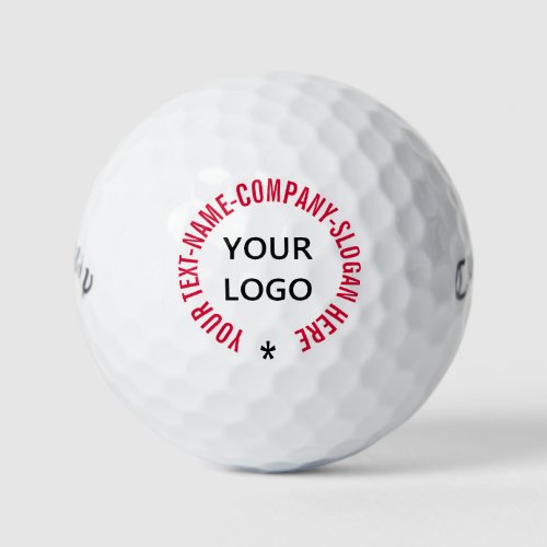 Custom Logo and Text Golf Balls Stamp Your Colors