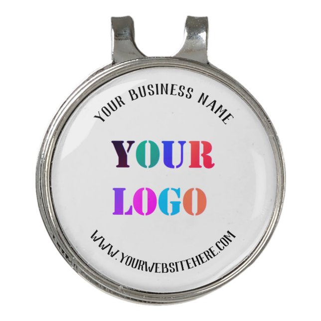 Custom Logo and Text Golf Hat Clip Ball Marker (Front)