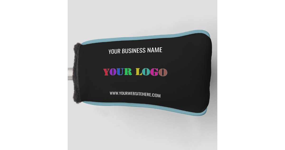 Custom Logo and Text Golf Head Cover Template Zazzle