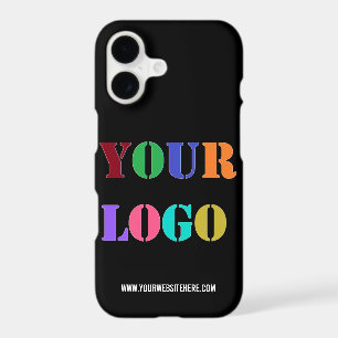 Custom Logo and Text iPhone Case Choose Color