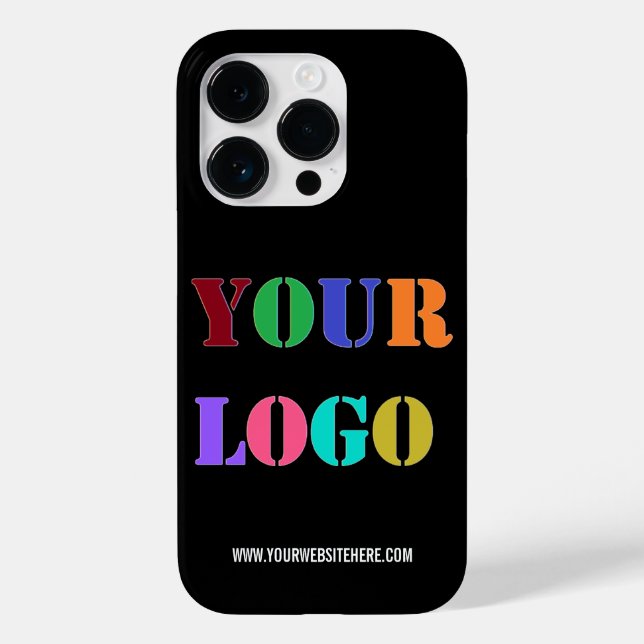 Custom Logo and Text iPhone Case - Choose Color (Back)