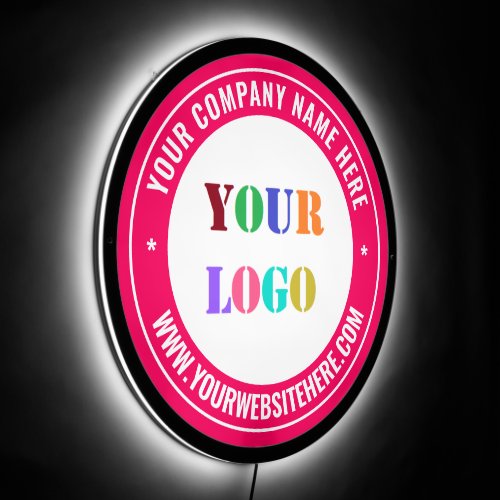 Custom Logo and Text LED Sign Your Colors and Font