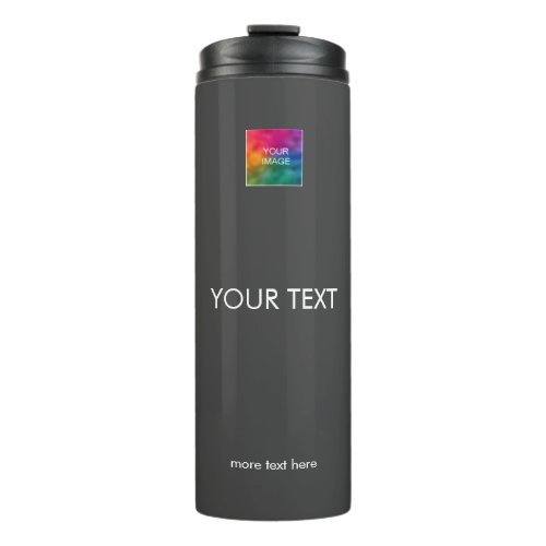 Custom Logo And Text Modern Best Top Template Thermal Tumbler