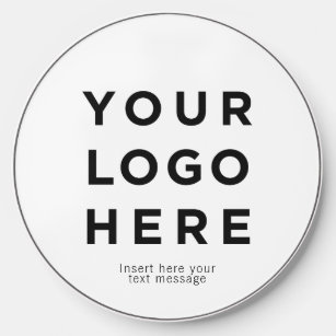 Custom logo and text modern stylish wireless charger 