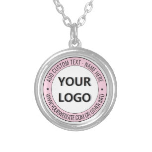 Custom Logo and Text Necklace Gift - Your Colors