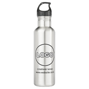 Custom Logo and Text on Black Stainless Steel Stainless Steel Water Bottle