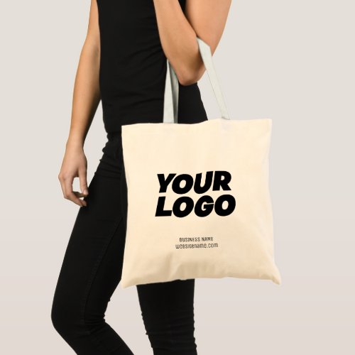 Custom Logo and Text on Budget  Tote Bag
