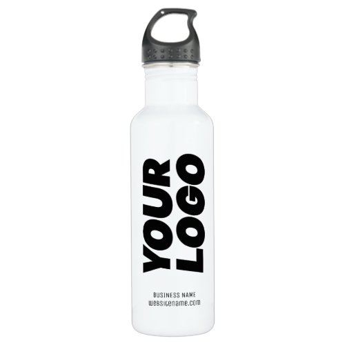 Custom Logo and Text on White 710 Ml Water Bottle