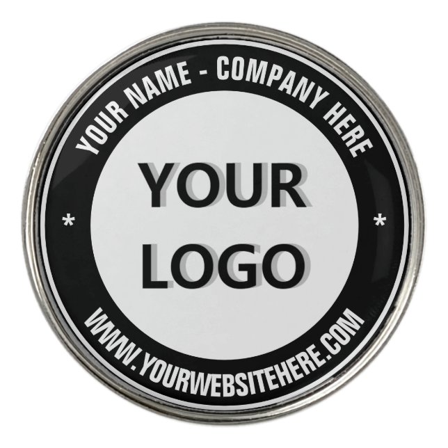 Custom Logo and Text Personalized Golf Ball Marker (Front)