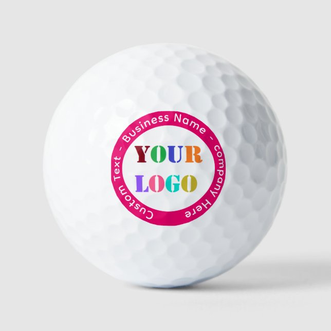 Custom Logo and Text Personalized Golf Balls Stamp (Front)