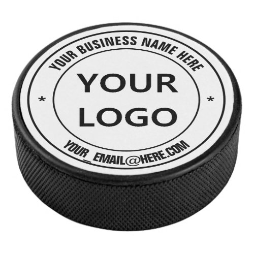 Custom Logo and Text Personalized Hockey Puck
