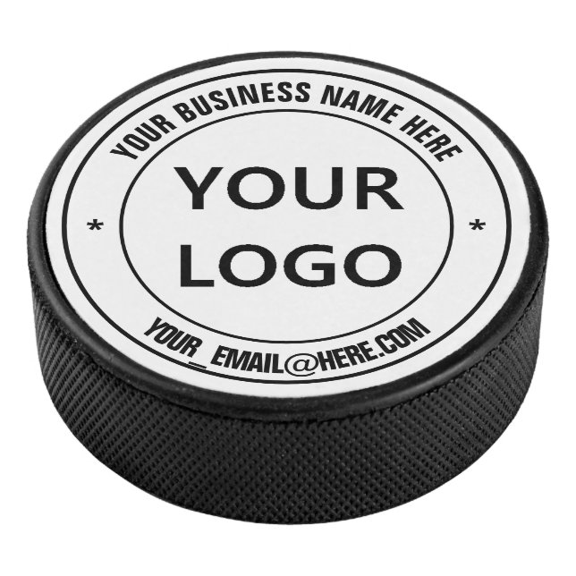 Custom Logo and Text Personalized Hockey Puck (3/4)