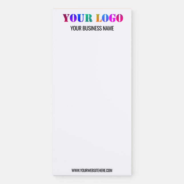 Custom Logo and Text Personalized Magnetic Notepad (Front)