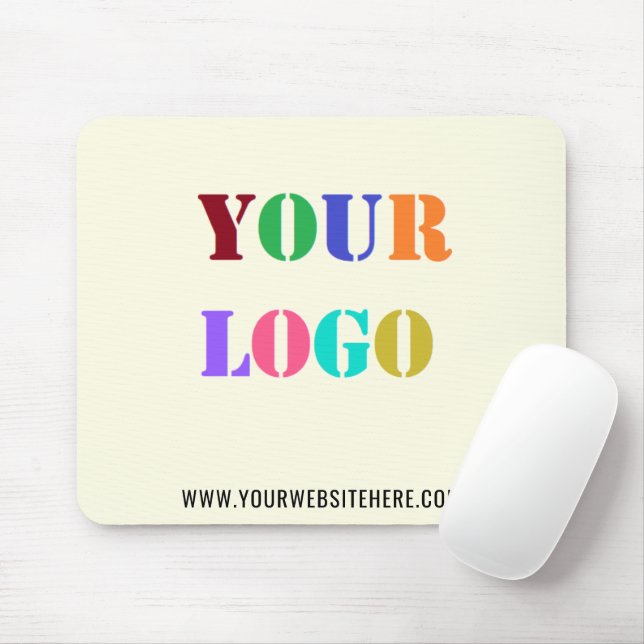 Custom Logo and Text Personalized Mouse Pad (With Mouse)