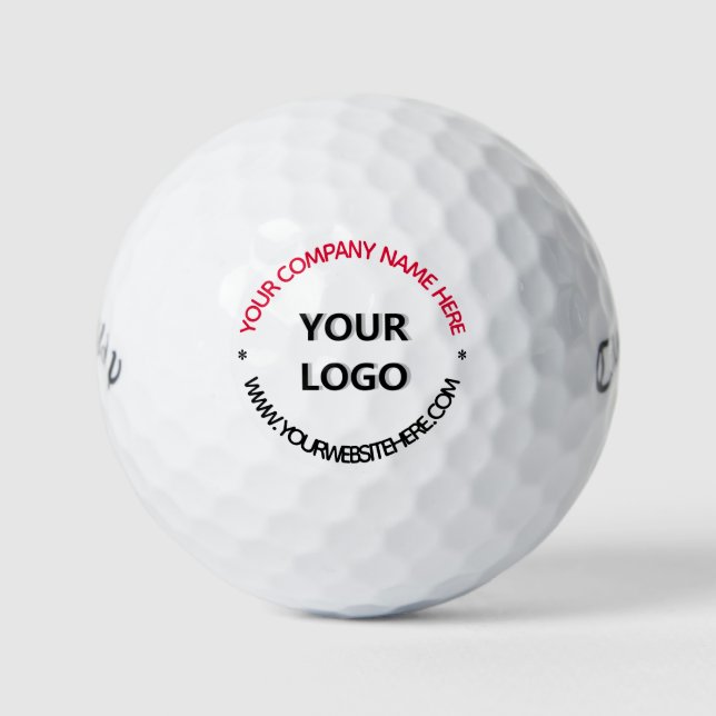 Custom Logo and Text Personalized Stamp Golf Balls (Front)