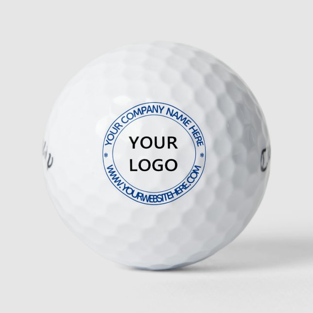 Custom Logo and Text Personalized Stamp Golf Balls (Front)