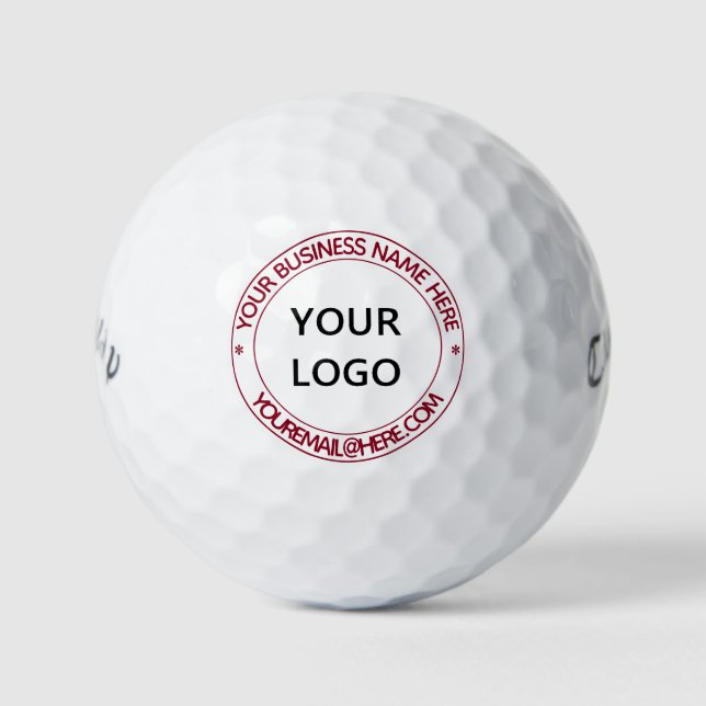 Custom Logo and Text Personalized Stamp Golf Balls (Front)
