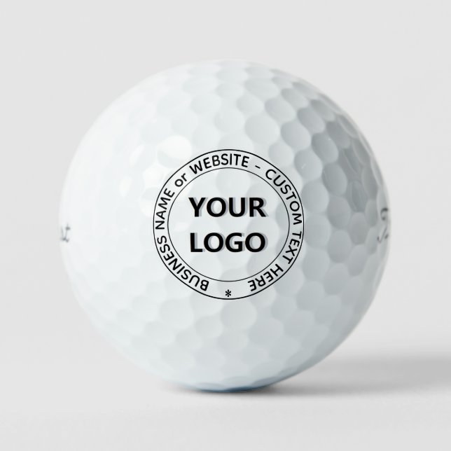 Custom Logo and Text Personalized Stamp Golf Balls (Front)
