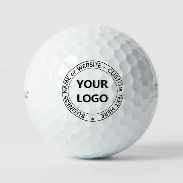 Custom Logo and Text Personalized Stamp Golf Balls | Zazzle