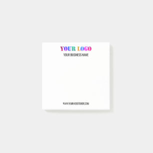 Custom Logo and Text Personalized Sticky Notes