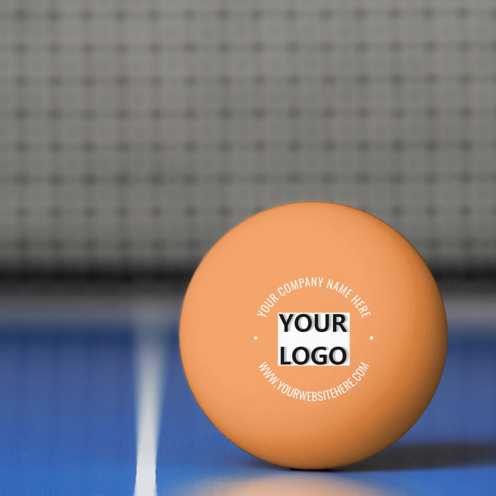 Disover Custom Logo and Text Ping Pong Ball Template