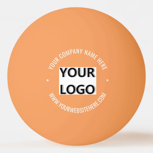 Custom Logo and Text Ping Pong Ball Template (Front)