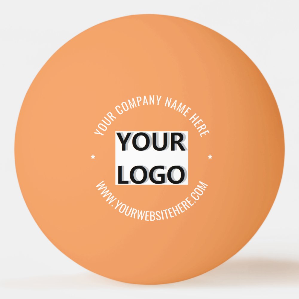 Disover Custom Logo and Text Ping Pong Ball Template