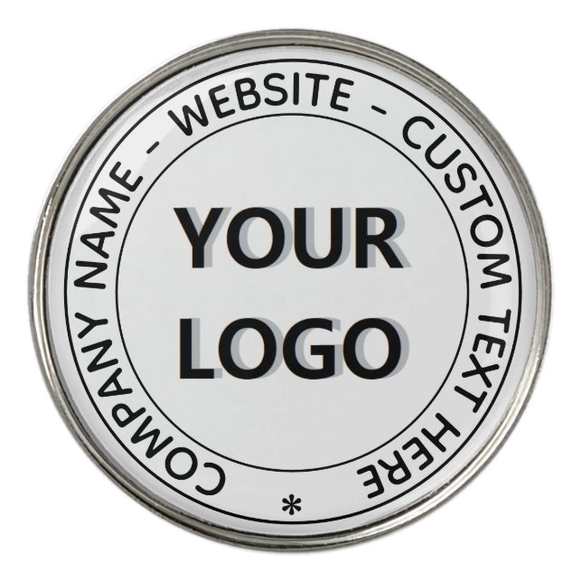 Custom Logo and Text Professional Golf Ball Marker (Front)