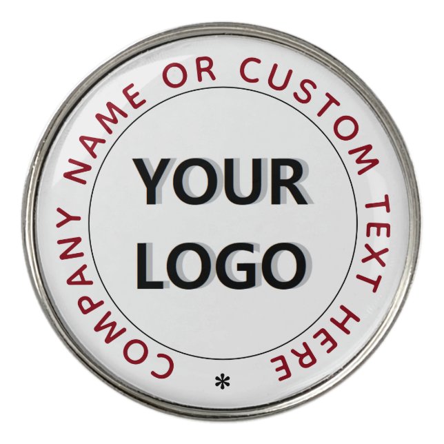 Custom Logo and Text Professional Golf Ball Marker (Front)