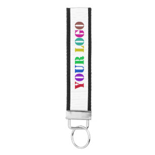 Custom Logo and Text Promotion Wrist Keychain Gift