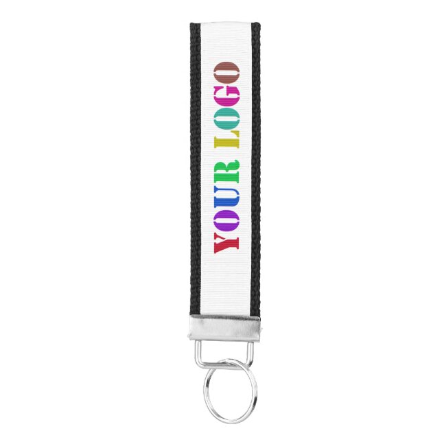 Custom Logo and Text Promotion Wrist Keychain Gift (Keys on Bottom)
