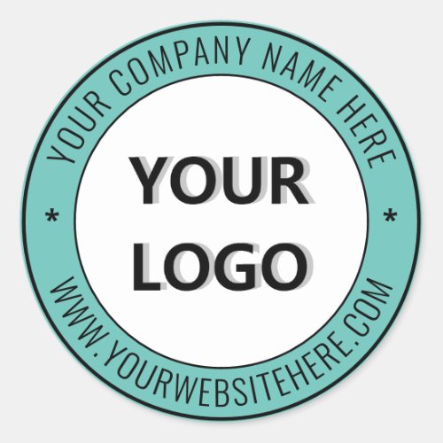 Custom Logo and Text _ Promotional Business  Classic Round Sticker