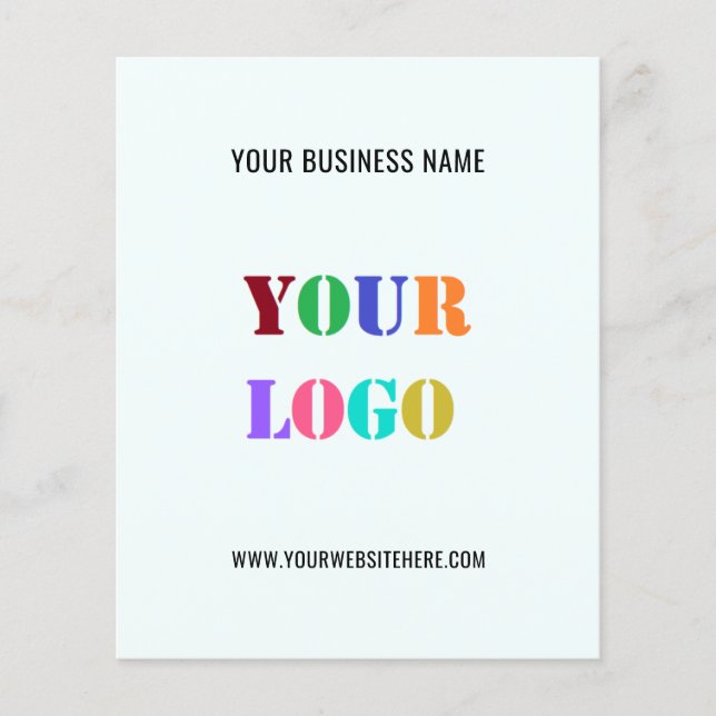 Custom Logo and Text Promotional Business Flyers (Front)