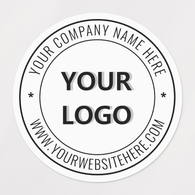Custom Logo and Text - Promotional Business  Labels (Design 1)