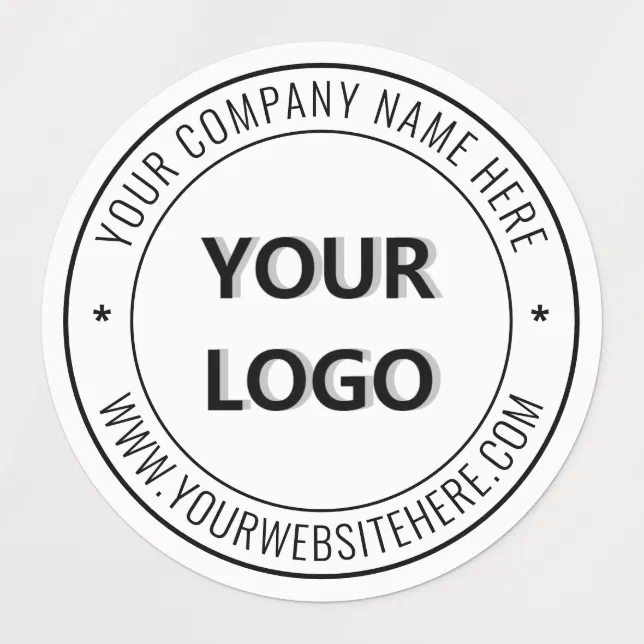 Custom Logo and Text - Promotional Business Labels | Zazzle