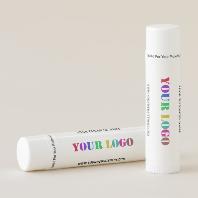Custom Logo and Text Promotional Business Lip Balm (Front)