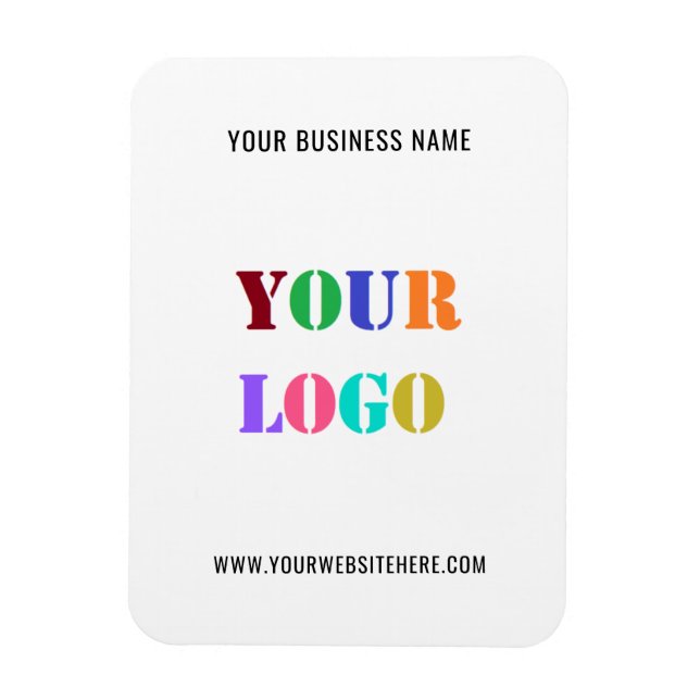 Custom Logo and Text Promotional Business Magnet (Vertical)