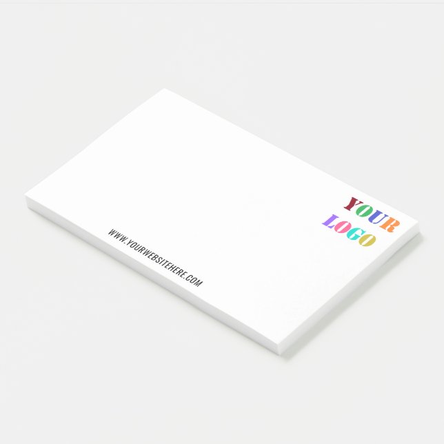 Custom Logo and Text Promotional Business Post-it Notes (Angled)