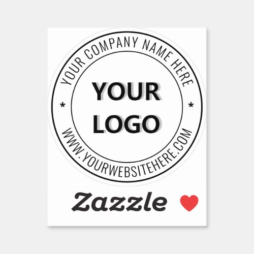 Custom Logo and Text Promotional Business Sticker