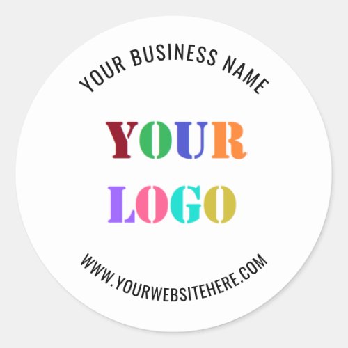 Custom Logo and Text Promotional Business Sticker