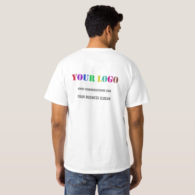 Custom Logo and Text Promotional Company T-shirt (Back Full)