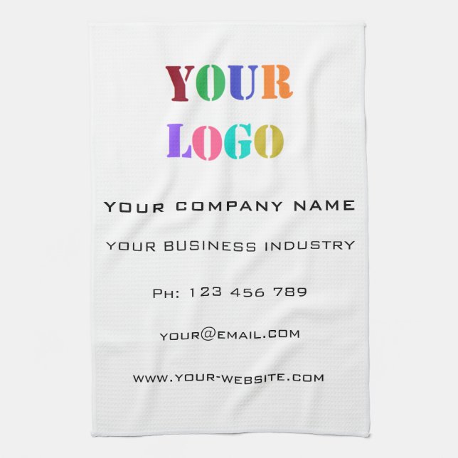 Custom Logo and Text Promotional Kitchen Towel (Vertical)