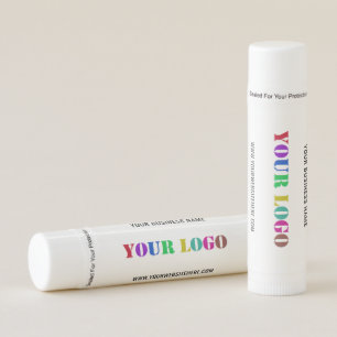 Custom Logo and Text Promotional Lip Balm Template