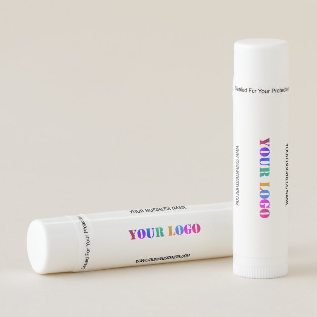 Custom Logo and Text Promotional Lip Balm Template (Front)