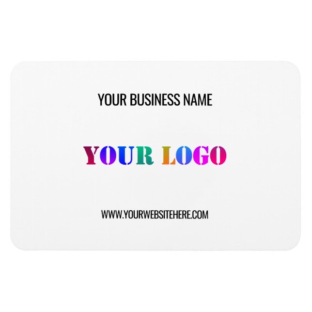 Custom Logo and Text Promotional Magnet Template (Horizontal)