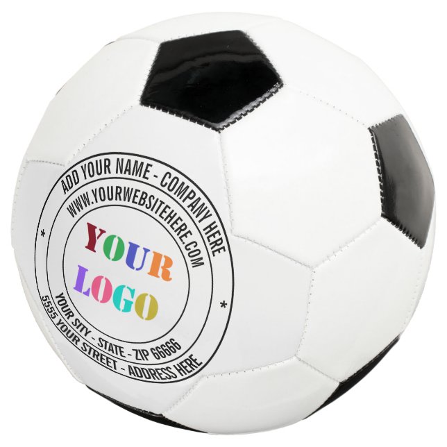 Custom Logo and Text Promotional Soccer Ball Gift (Three Quarter)