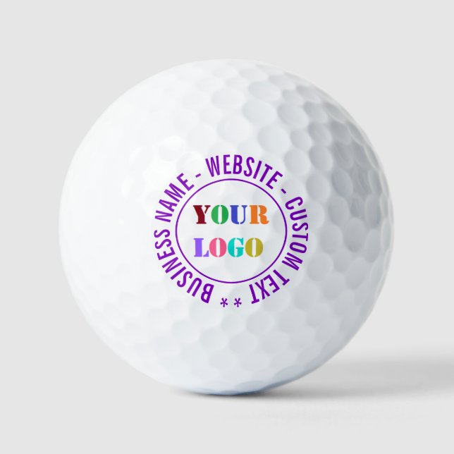 Custom Logo and Text Promotional Stamps Golf Balls (Front)