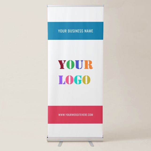 Custom Logo and Text Retractable Banner Example (Front)