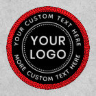 Custom logo and text round black